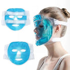 Cold gel face mask for soothing skincare treatment and relaxation