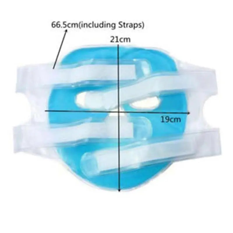 Cold gel face mask with adjustable straps for soothing skin relief