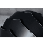 Collapsible travel backpack leather in black with sleek design and durable stitching for easy storage