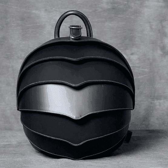 Unique design collapsible travel backpack leather with multiple layers for stylish and practical use