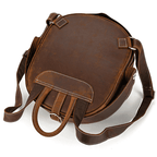 Collapsible travel backpack leather with durable straps and spacious interior for versatile travel needs