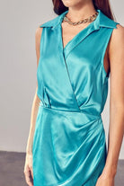 Women's Dresses Sophisticated Collar Wrap Cocktail Dress