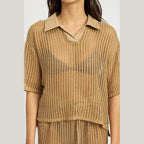 Collared Lounge Shirt - VacationGrabs