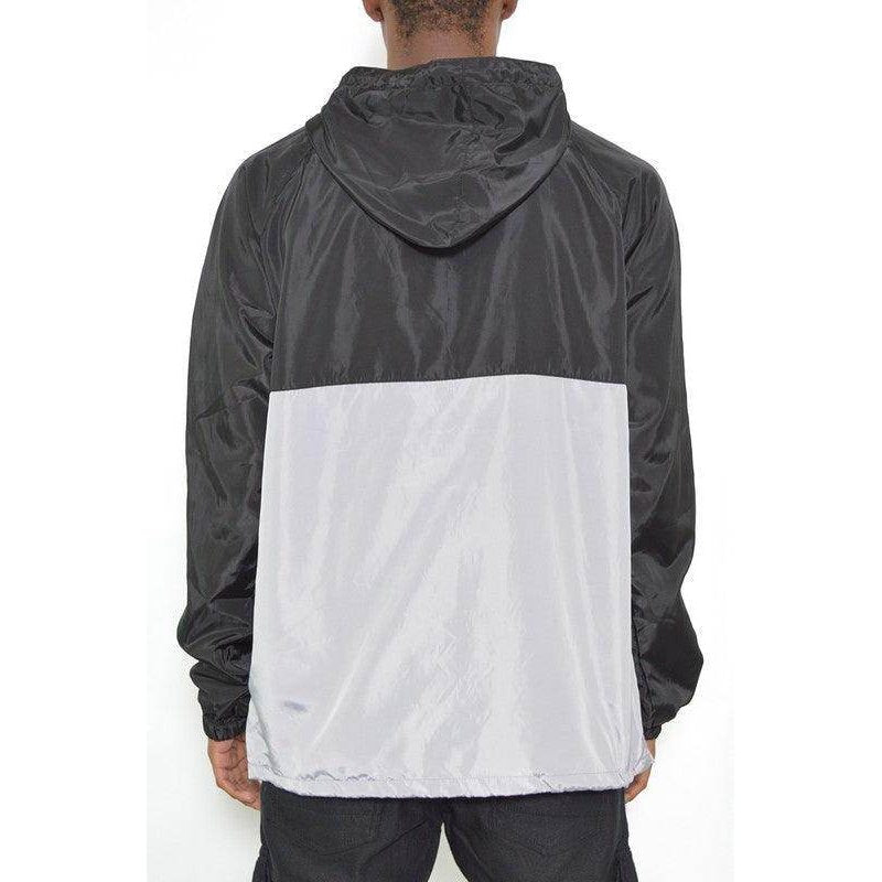 Mens Color Block Anorak Jacket Pullover Windbreaker - VacationGrabs