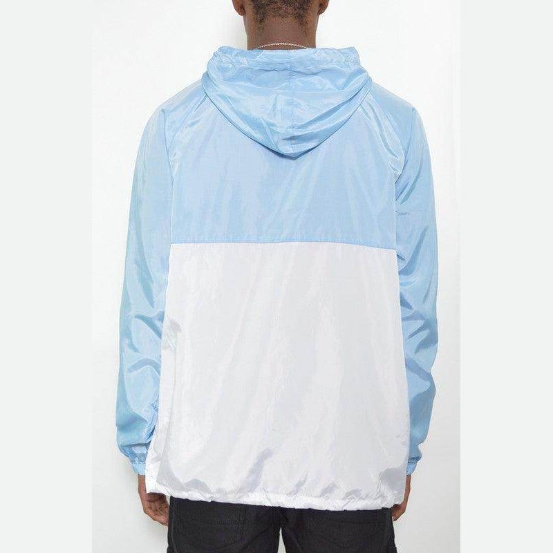 Mens Color Block Anorak Jacket Pullover Windbreaker - VacationGrabs