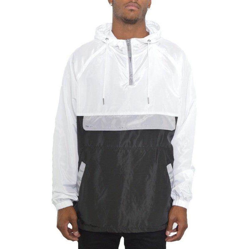 Mens Color Block Anorak Jacket Pullover Windbreaker - VacationGrabs