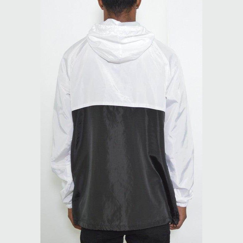 Mens Color Block Anorak Jacket Pullover Windbreaker - VacationGrabs