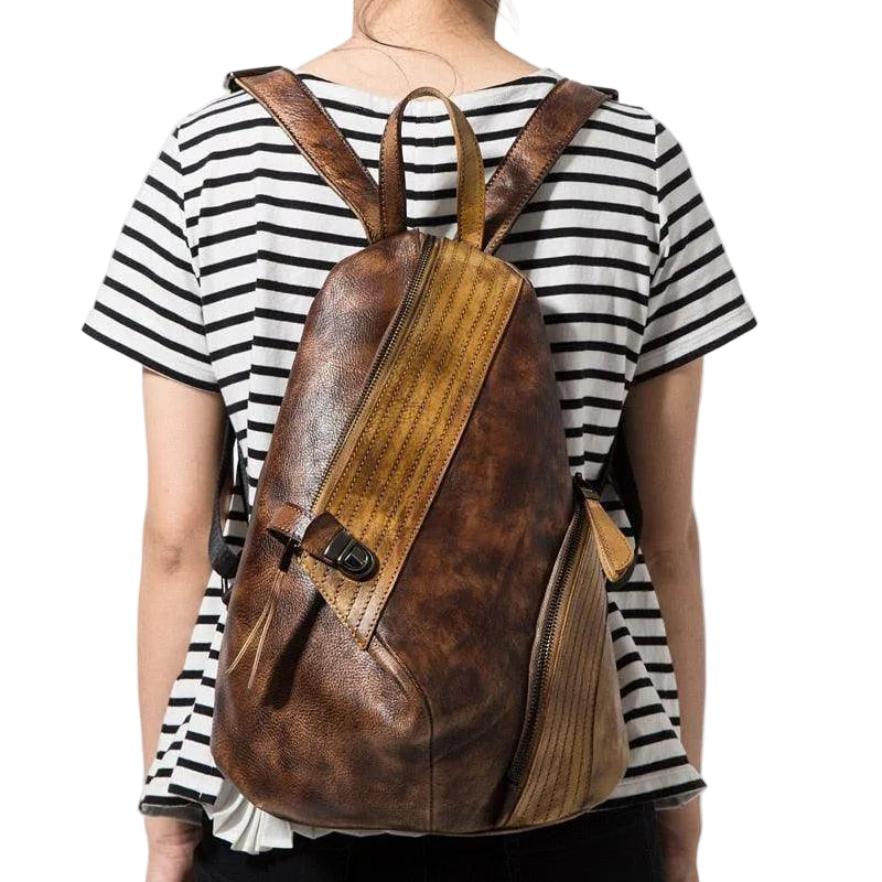 color block leather backpack VacationGrabs Daypack for Stylish Travel Size:Single Hand - Half Savage Gear Tough Frog Brave Little Ones full Reduced-Friction Finish