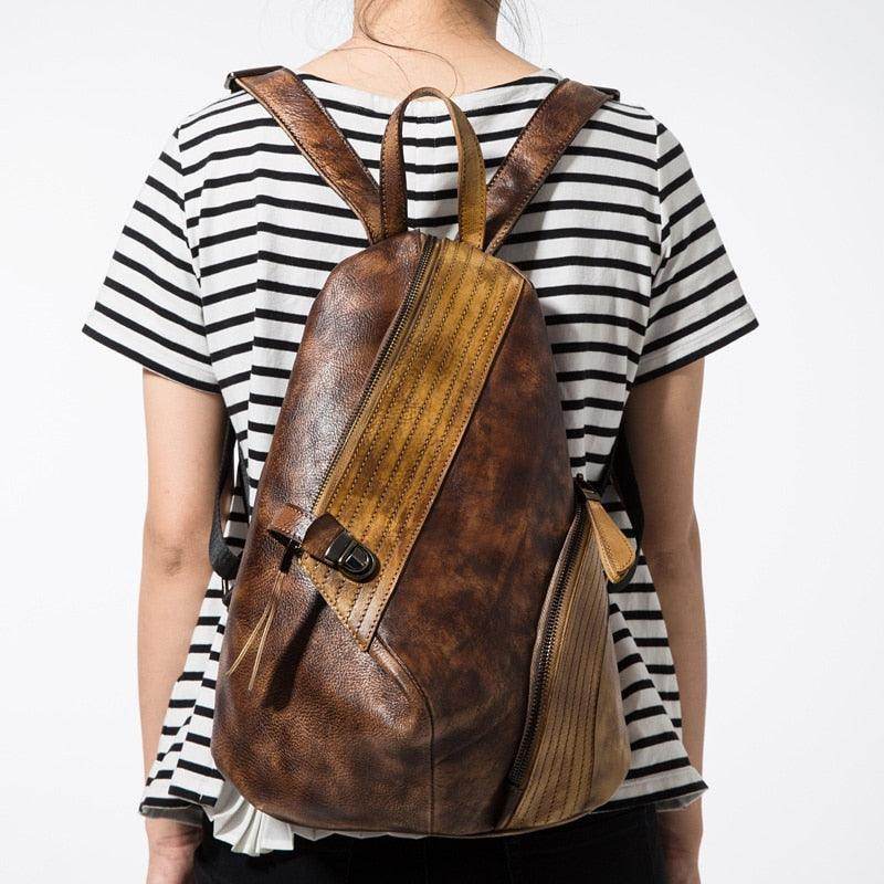 Color block daypack from VacationGrabs featuring a stylish design and comfortable fit for everyday use