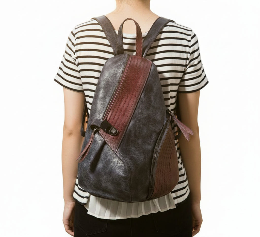 Stylish color block daypack from VacationGrabs with a modern design and functional features