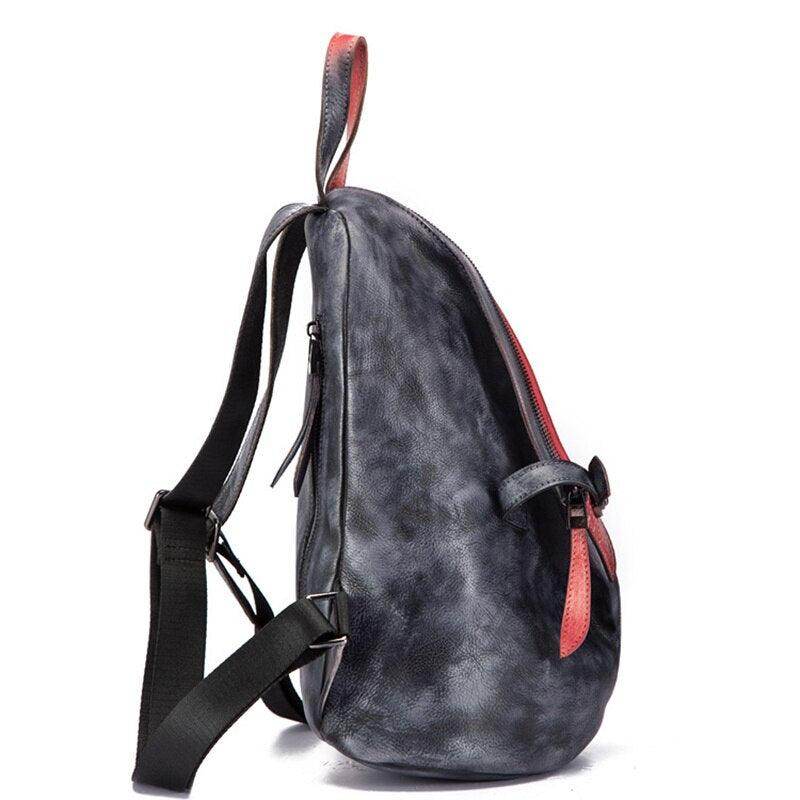 Color block daypack from VacationGrabs featuring a stylish design with adjustable straps and a unique color scheme