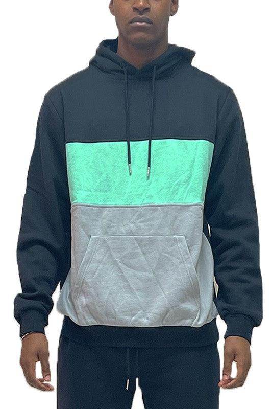 Color Block Pullover Hoodie - VacationGrabs