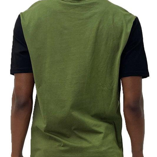 Men's Shirts - Tee's Color Block Short Sleeve Tshirt