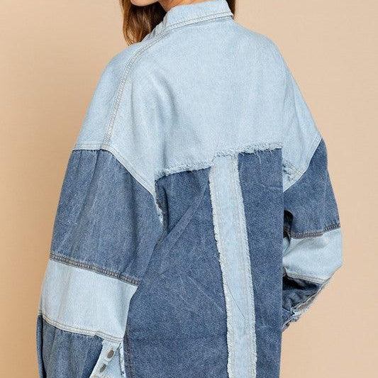 Women's Coats & Jackets Colorblock Oversized Jacket For Women