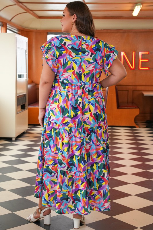 Women's colorful floral maxi dress, perfect for summer outings