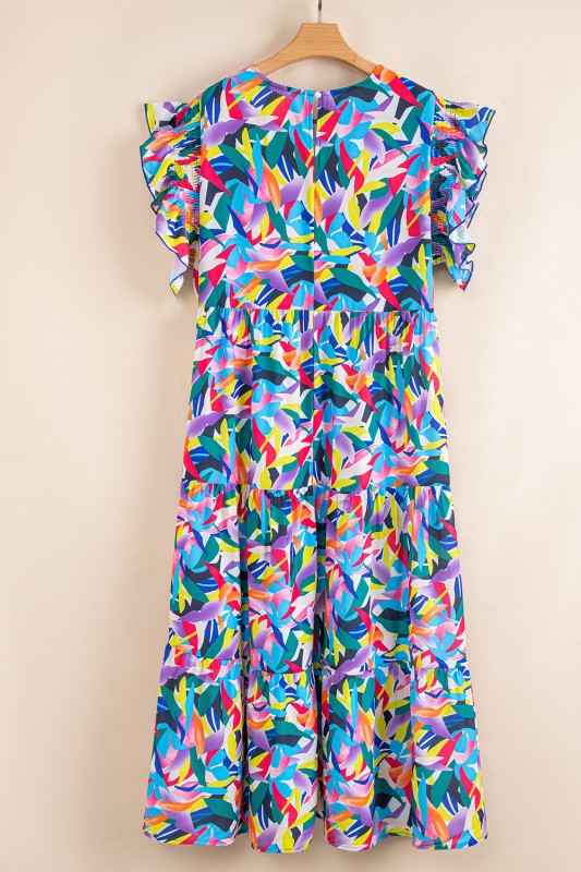 JUNIPER BLVD colorful floral maxi dress for casual summer outings