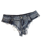 VacationGrabs colorful denim shorts for women with a stylish distressed design