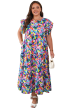 Colorful Tiered Women's Maxi Dress for Vacation