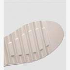 White sole of VacationGrabs colorful platform shoes for women with textured grip design