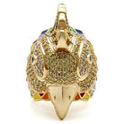 Colorful Womens Bird-Shaped Ring with Sparkling Gemstones and Unique Design by VacationGrabs