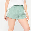 Comfort lounge wear green gingham shorts for relaxed home wear