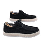 Black corduroy casual shoes, comfortable and stylish for everyday wear