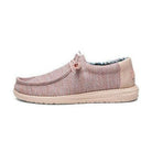 Women's pink comfortable fabric walking shoes for all-day wear