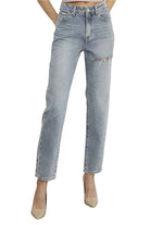 Denim Lab USA Women's Jeans in Light Wash, designed for comfort and stylish travel with comfortable travel denim