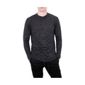 Generation XYZ men's comfortable travel Henley shirt in dark gray with long sleeves and button detail