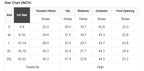 JUNIPER BLVD comfortable vacation leggings for women featuring a size chart for accurate fitting