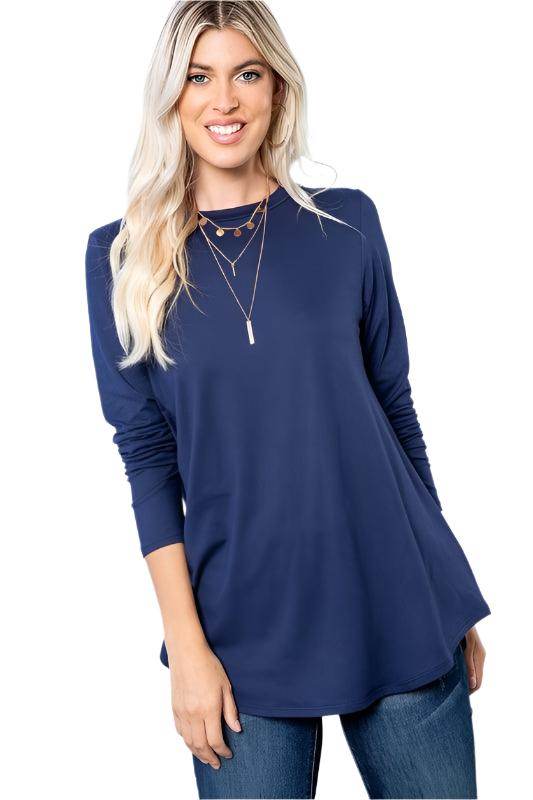 P & ROSE COLLECTION Women's Navy Shirt as comfortable vacation tops for casual outings