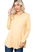 P & ROSE COLLECTION Women's Comfortable Vacation Tops in Soft Yellow for Relaxed Summer Days