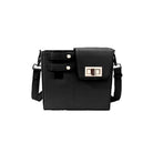 Stylish SHOMICOBOUTIQUE commuter crossbody bag with water bottle holder in black for everyday use