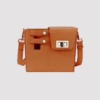 SHOMICOBOUTIQUE commuter crossbody bag with water bottle holder in stylish orange color