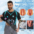 Men's black compression shirt by VacationGrabs for reducing fat accumulation