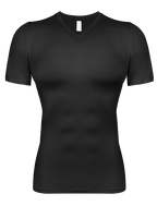 Men's black compression shirt for active performance and support