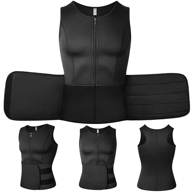 Men's black compression shirt for improved support and muscle recovery