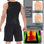 Men's black compression shirt for effective weight loss during workouts