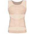 Men's beige compression shirt for enhanced support and comfort