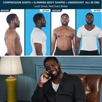 Men's compression shirt for slim fit and body shaping