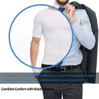 Men's white compression shirt for under formal wear and sports