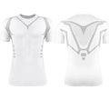 Men's white compression shirt for athletic performance and support