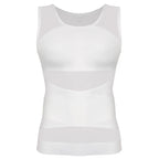 Men's white compression shirt for active sports and workouts