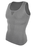Grey compression tank top mens for workout and athletic activities