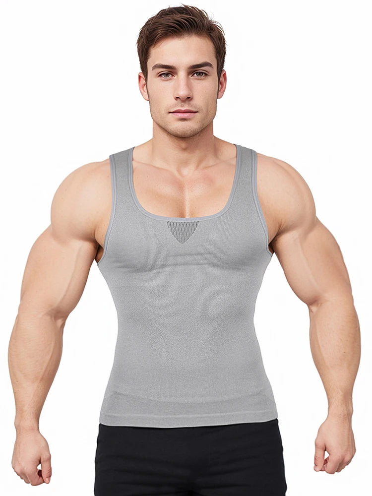 Gray compression tank top mens for optimal performance and support