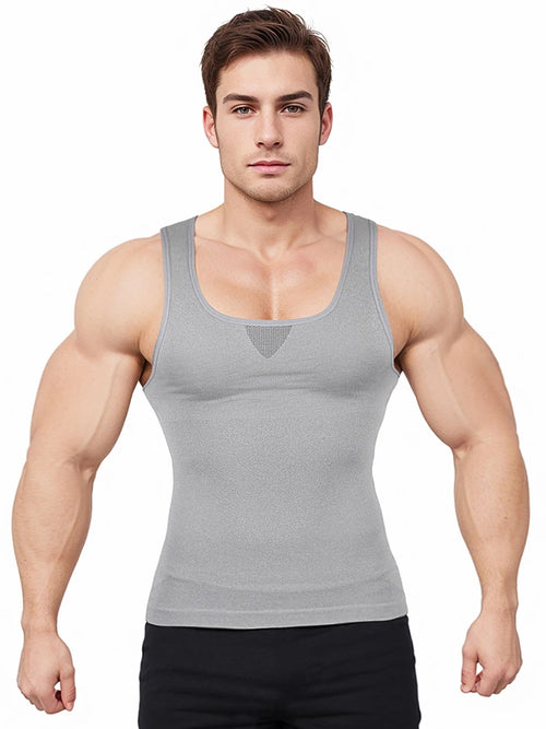Gray compression tank top mens for optimal performance and support