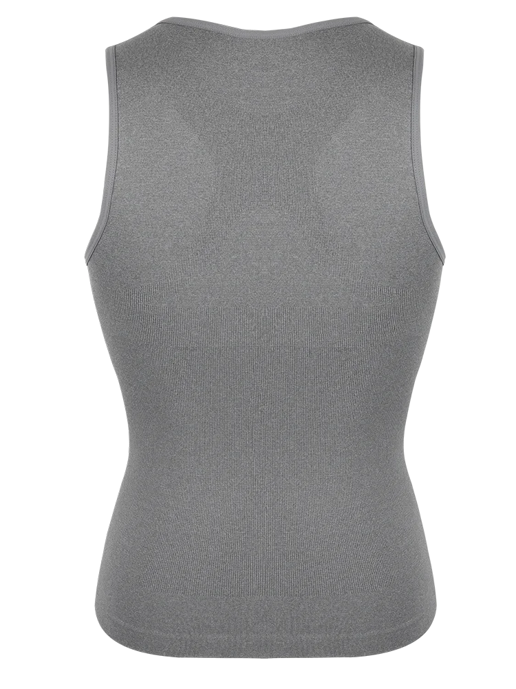 Gray compression tank top mens for athletic training and sports