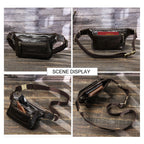 women's leather waist bag in brown, perfect for travel and daily use