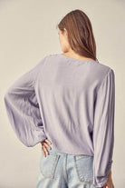 Light purple Mustard Seed women's shirt, perfect contemporary vacation tops for casual outings