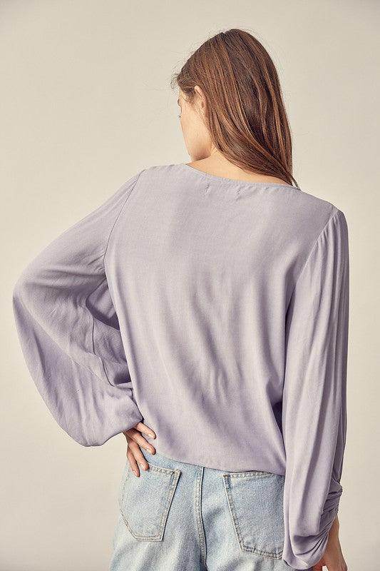 Light purple Mustard Seed women's shirt, perfect contemporary vacation tops for casual outings